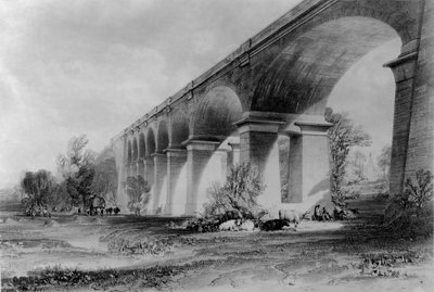 Wharncliffe Viaduct, c.1840s door John Cooke Bourne